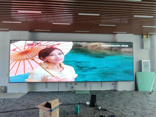 曲阳P1.53led小间距屏安装案例